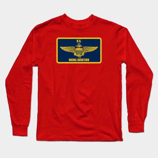 U.S. Naval Aviation Wings Patch Long Sleeve T-Shirt by TCP